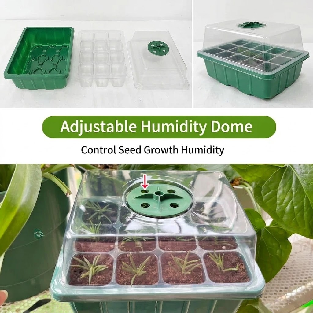 식물 조명 키트가 포함된 씨앗 발아 트레이에는 조절 가 - Humidity Dome Kit 리뷰 및 가격