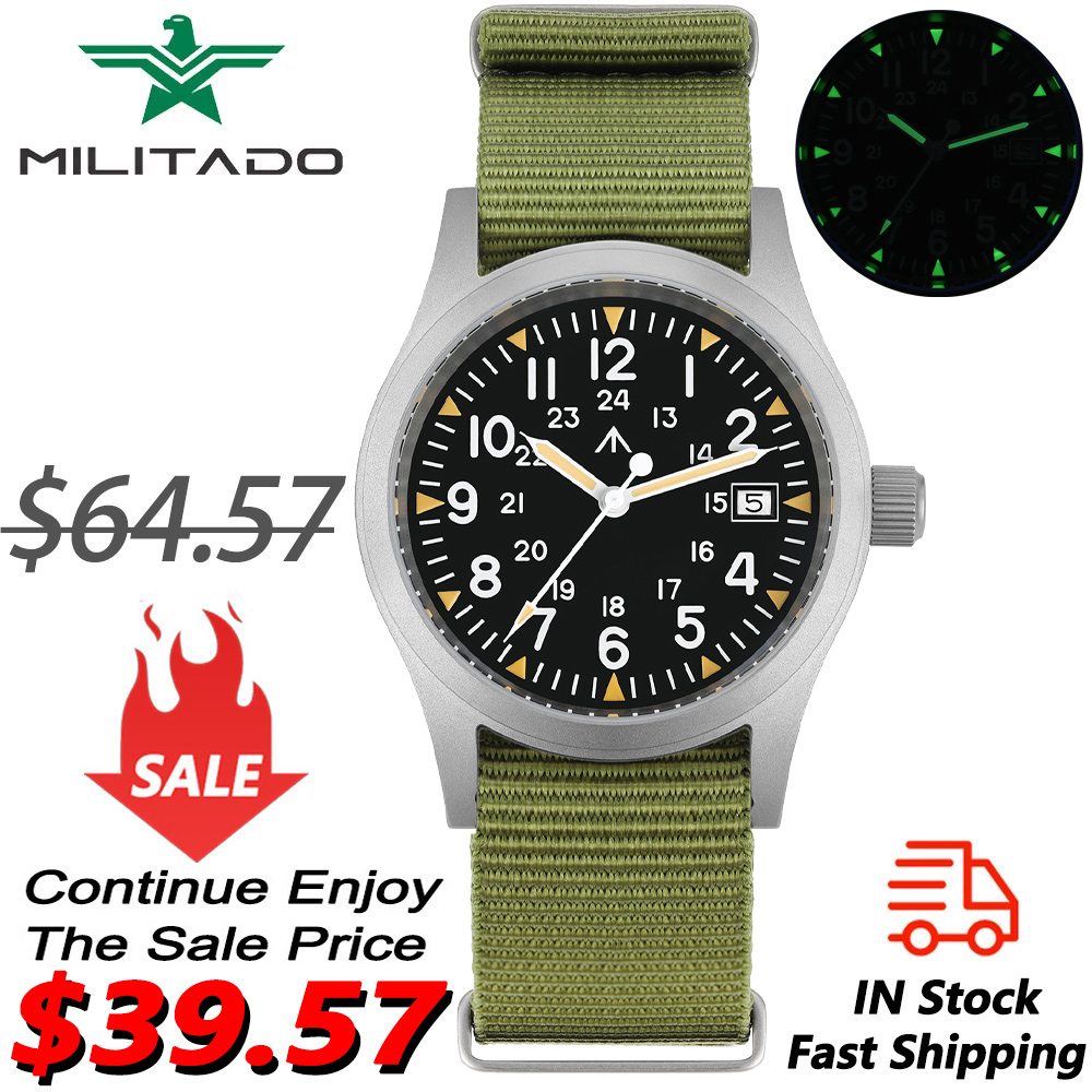 Militado ML05 밀리터리 시계 Ronda 51 - Plastic Dome Clear 리뷰 및 가격